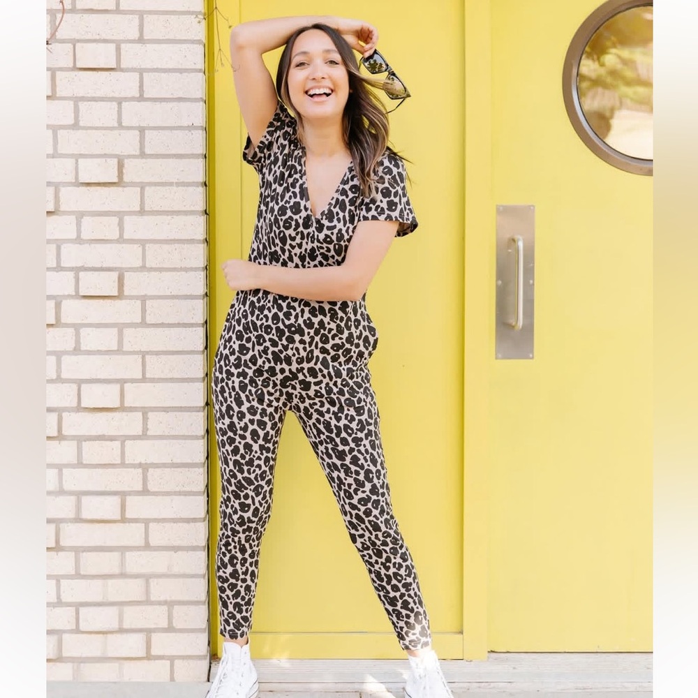 Smash & Tess Sunday romper in Lexi leopard